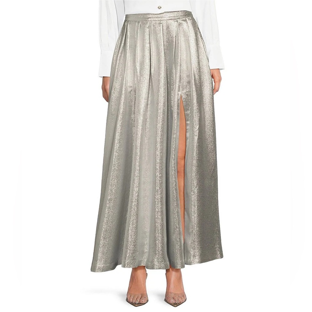 NWT Muse by Marchesa Eden Metallic Full Long Skirt Sz 4